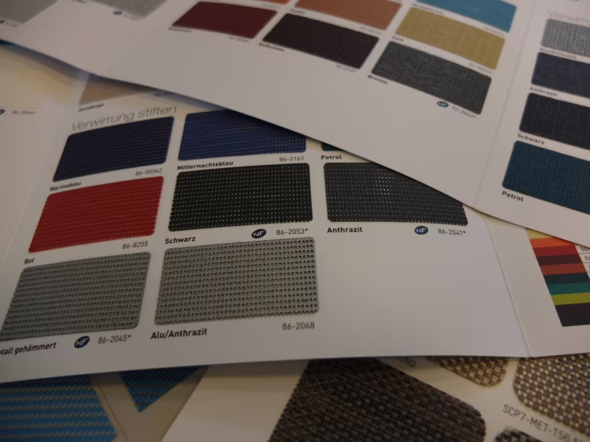 Vzorníky screenové žaluzie