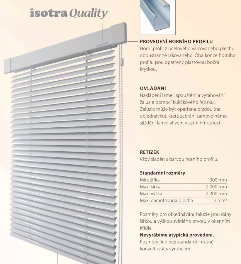 Horizontální žaluzie ISOHIT