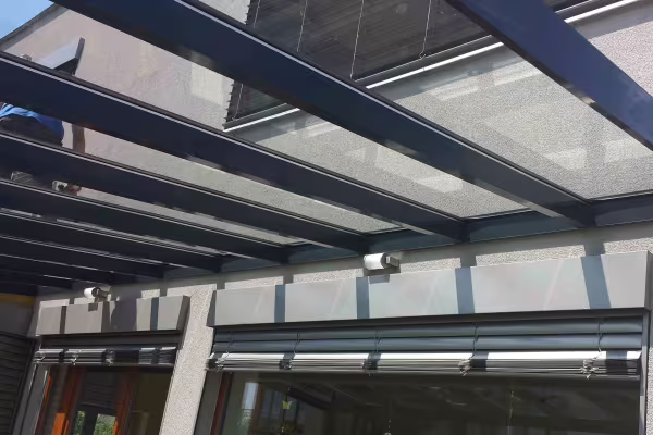 Hliníkové pergoly se sklem